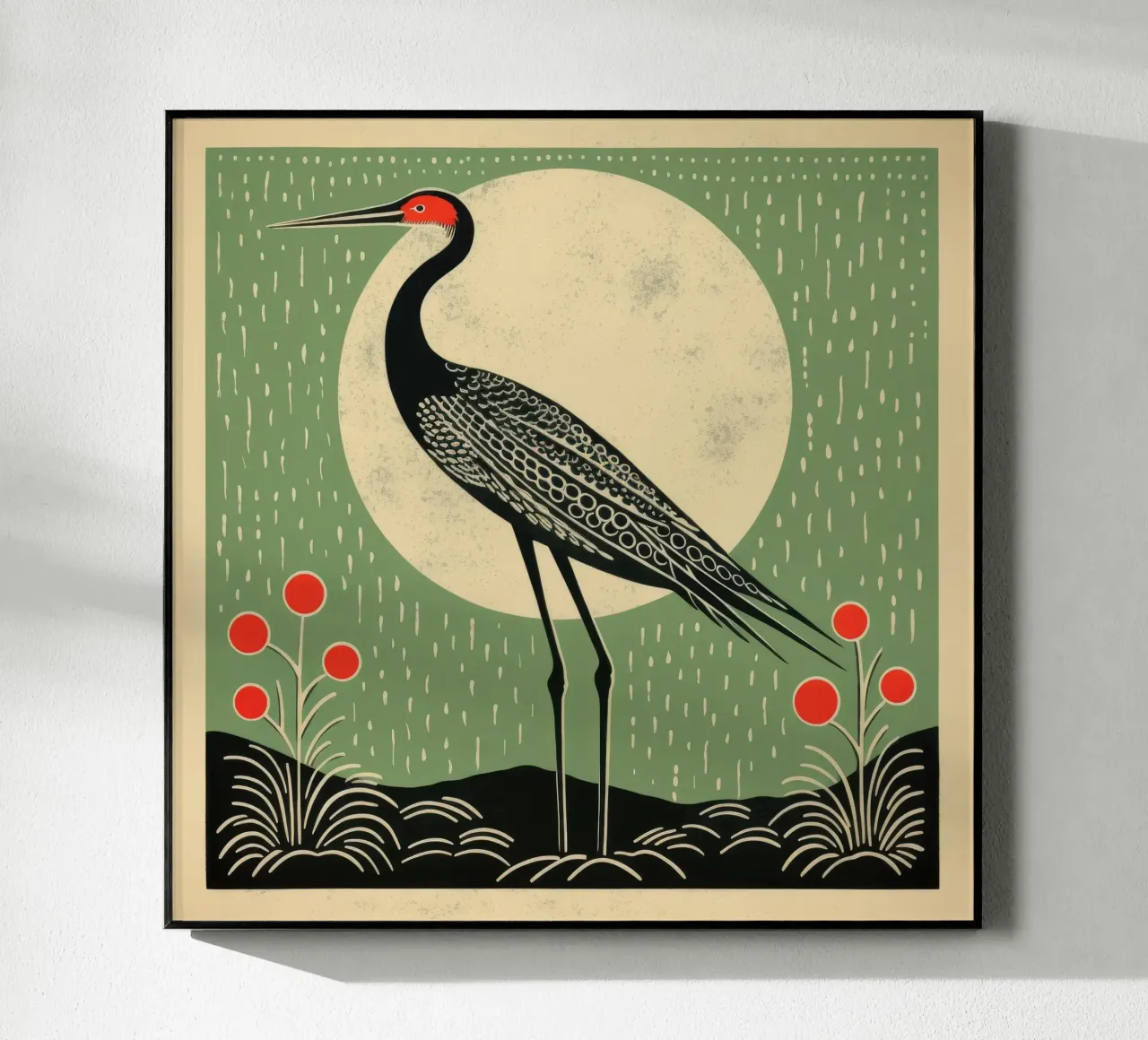 Gru verde plexiglass da Minimal Animal Art