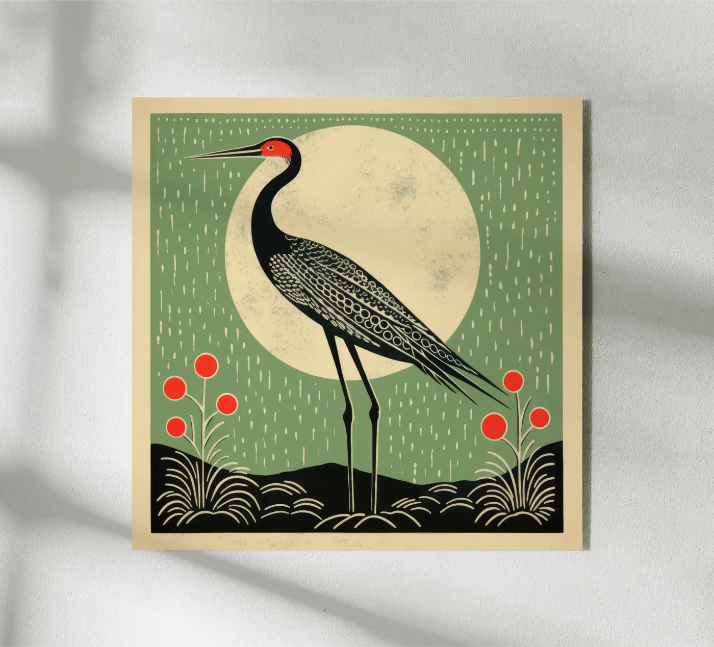 Green Crane plexiglass da Minimal Animal Art