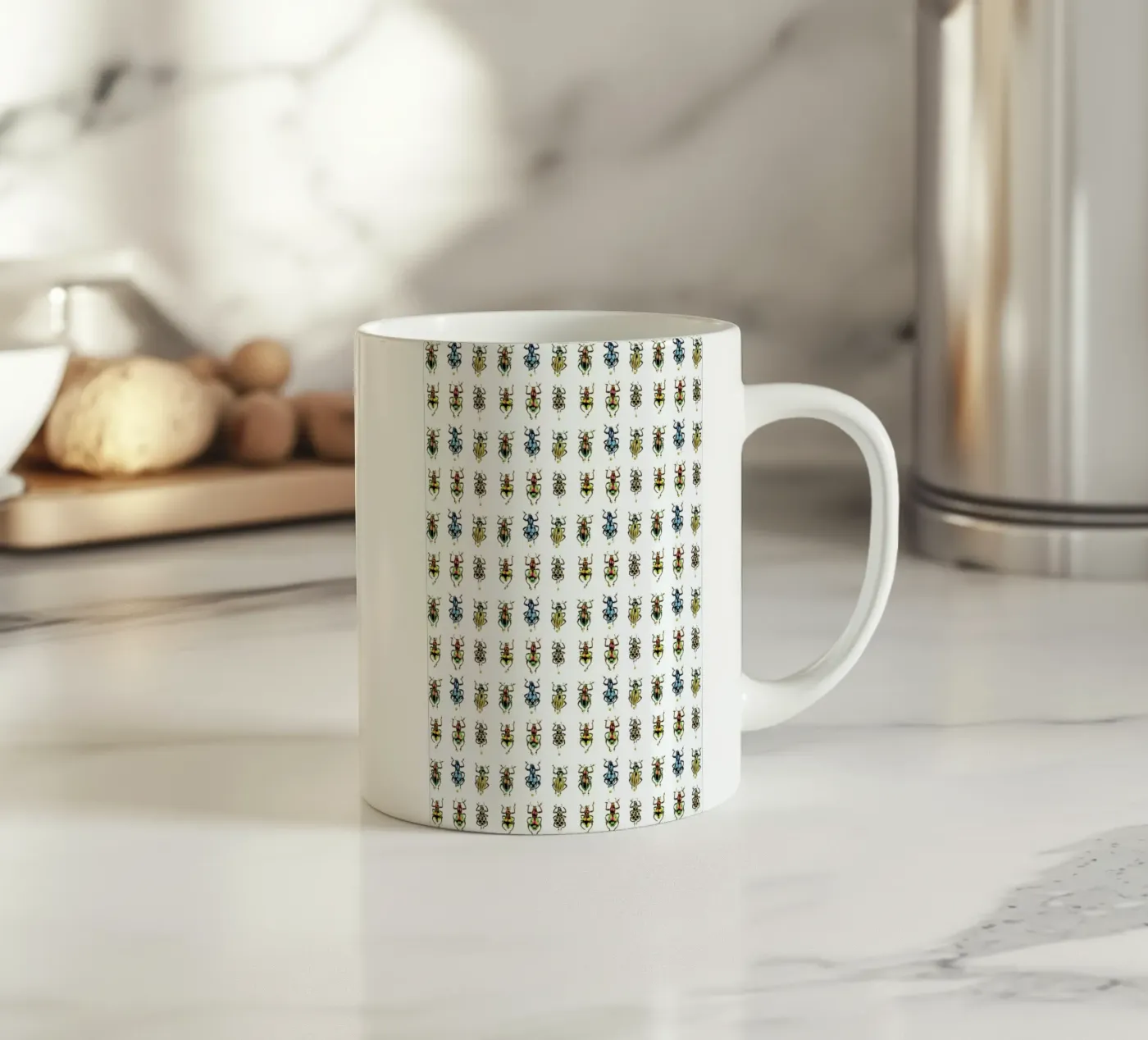 Tiny Beetles ceramic mug by Curious Collections by Marielle Leenders