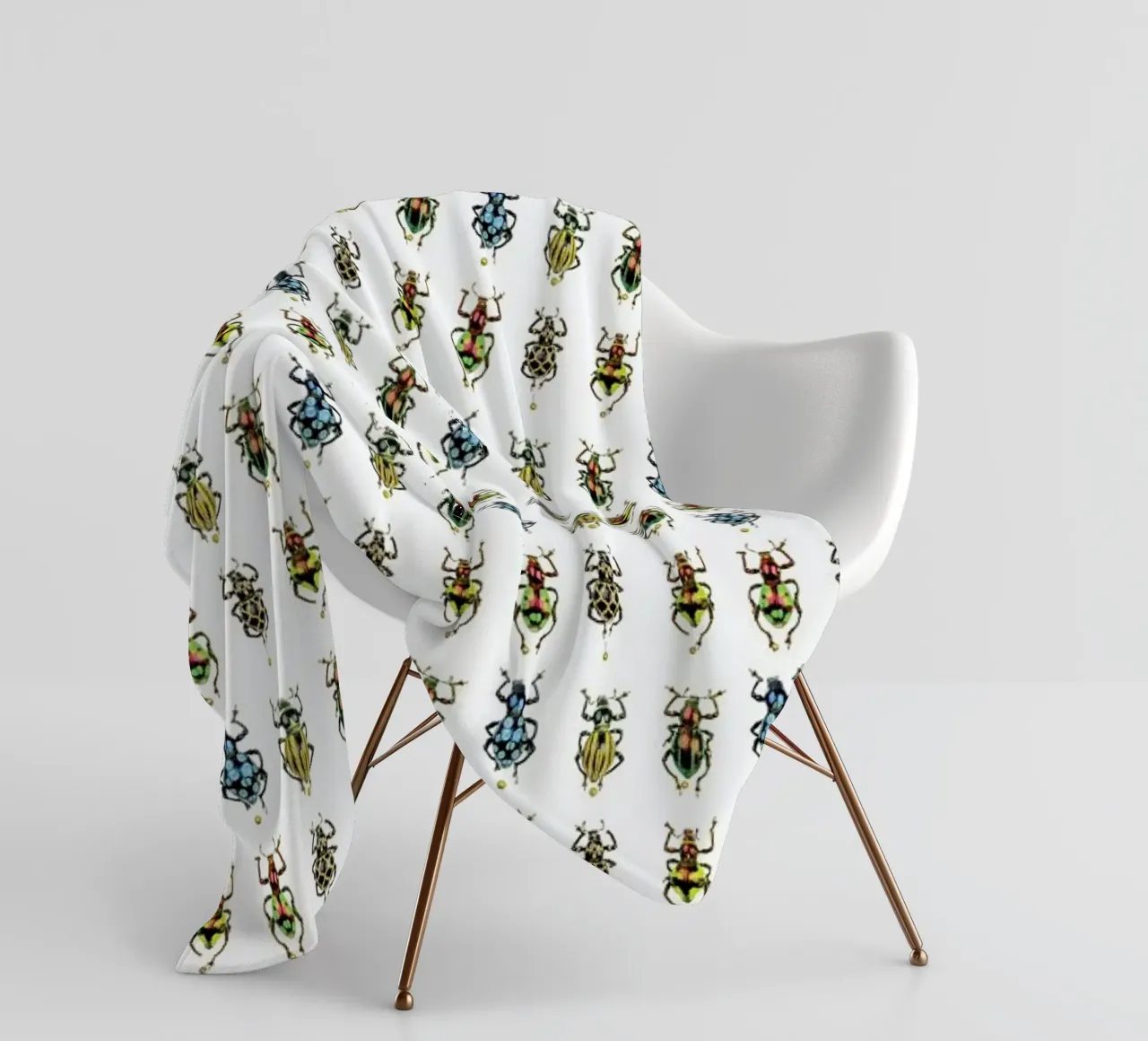 Tiny Beetles fleecedeken van Curious Collections by Marielle Leenders