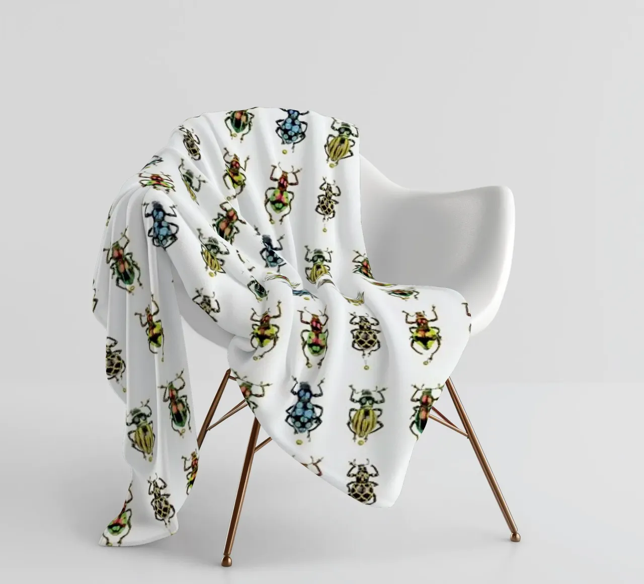 Tiny Beetles fleecedeken van Curious Collections by Marielle Leenders