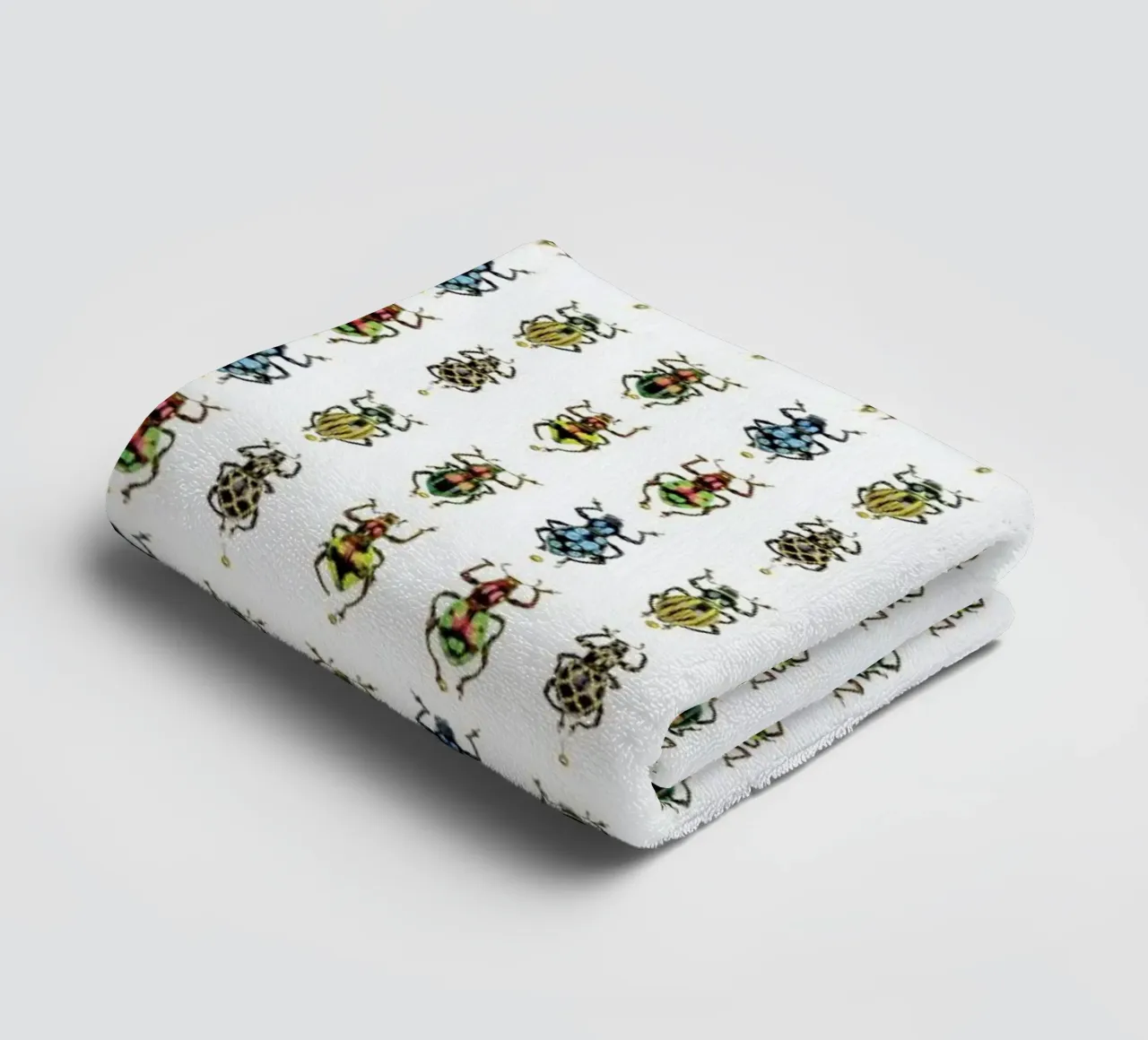 Tiny Beetles towel by Curious Collections by Marielle Leenders