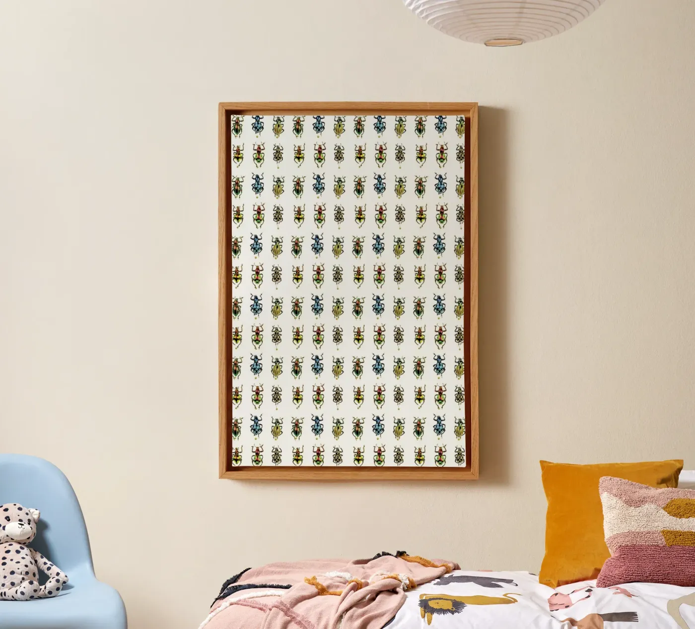 Tiny Beetles canvas van Curious Collections by Marielle Leenders