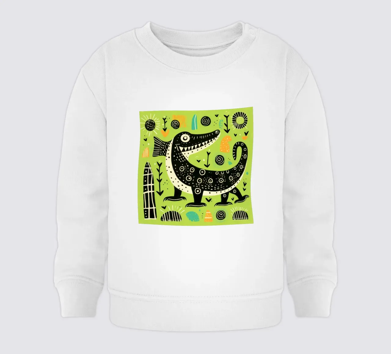 Coccodrillo verde felpa neonato da Minimal Animal Art