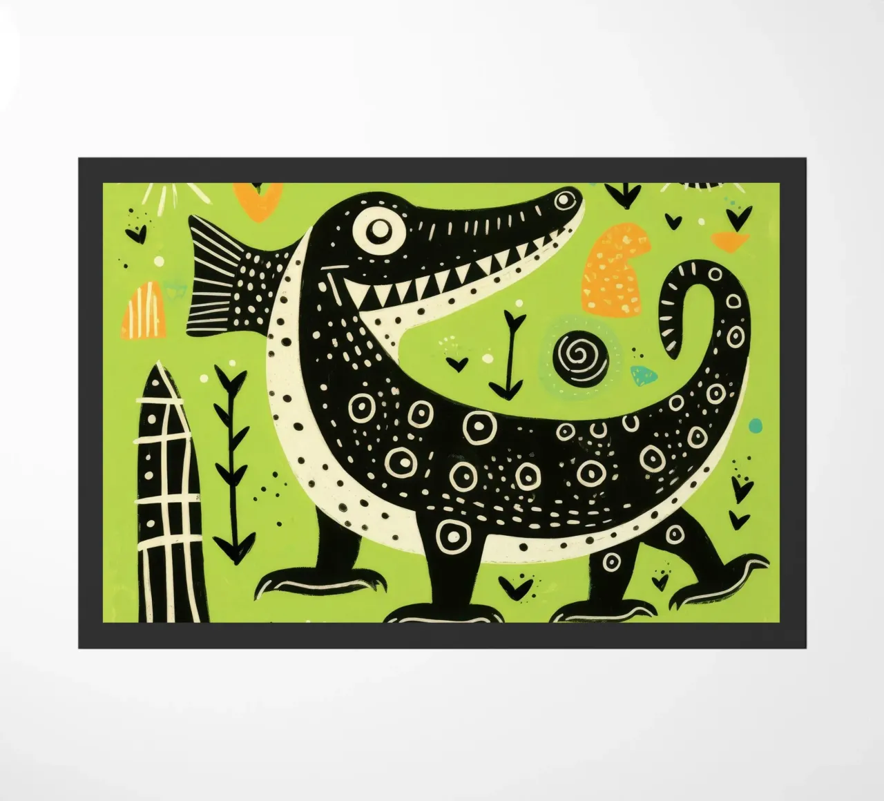 Coccodrillo verde 1 zerbino da Minimal Animal Art