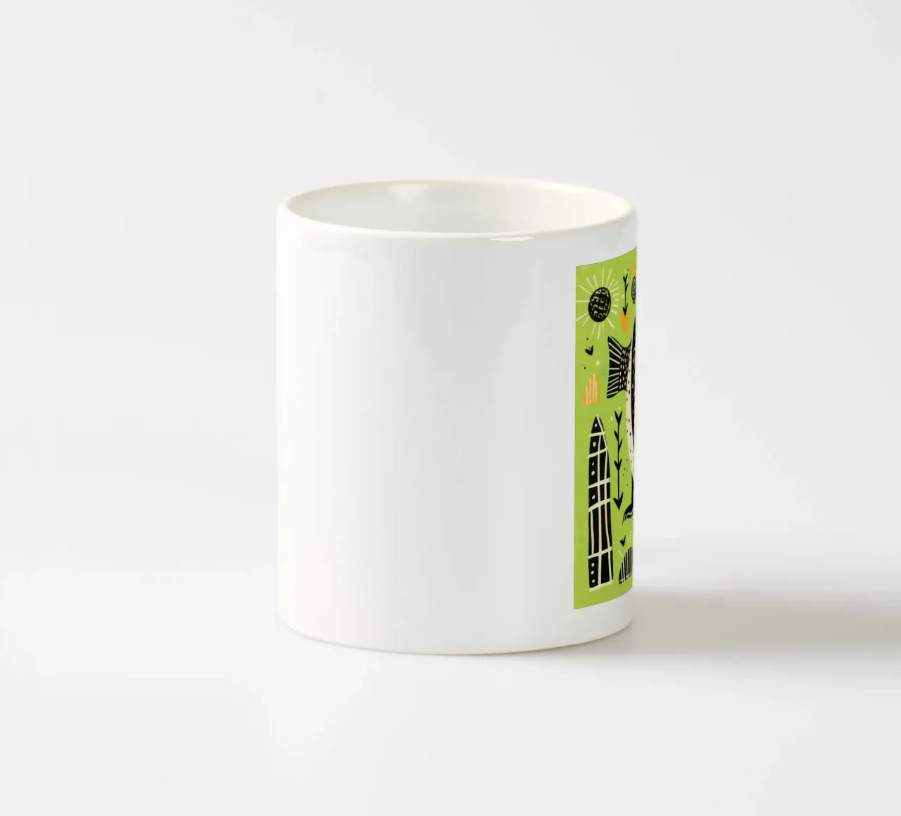 Coccodrillo verde 1 tazza in ceramica da Minimal Animal Art