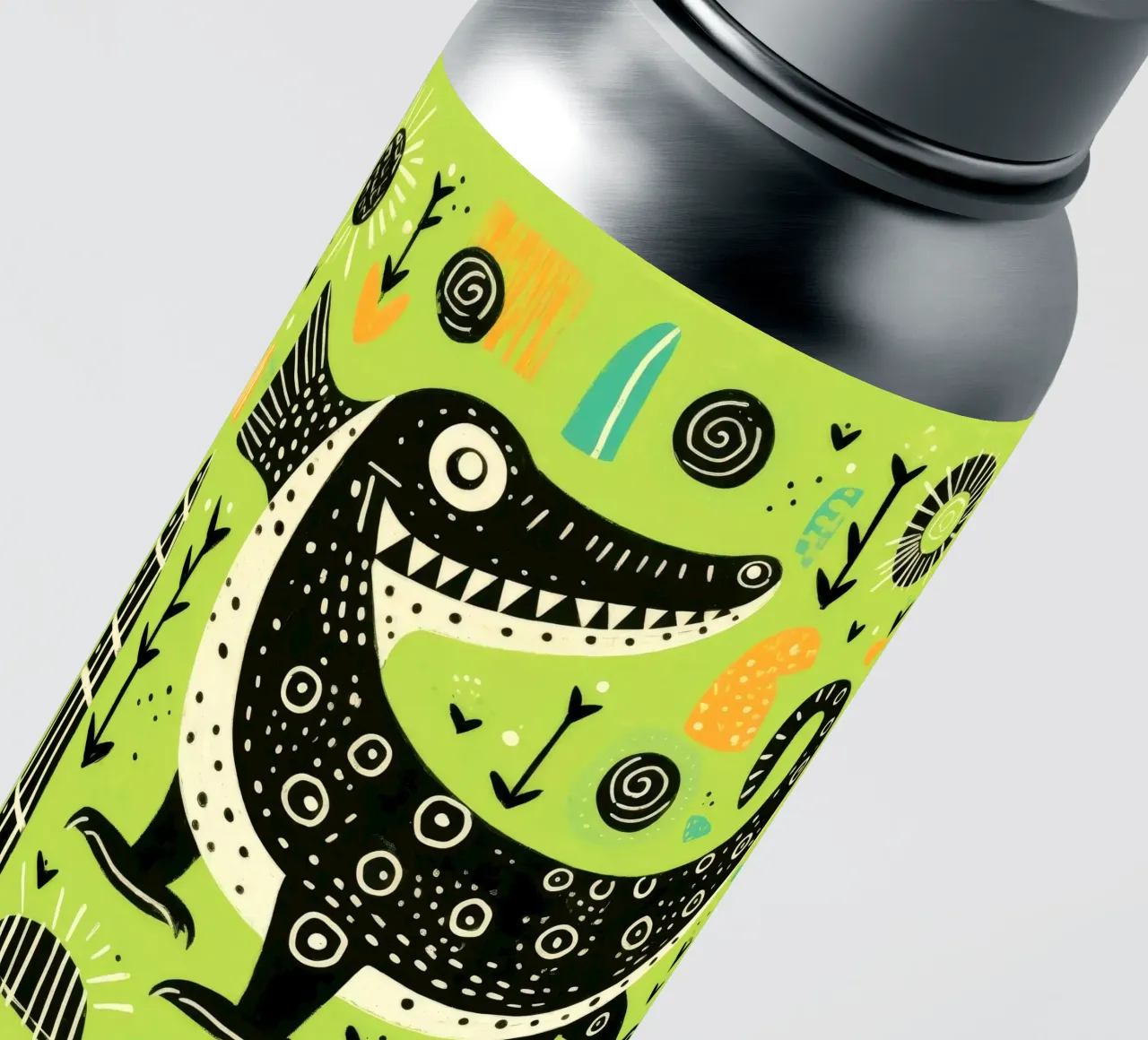 Crocodile vert autocollant de Minimal Animal Art