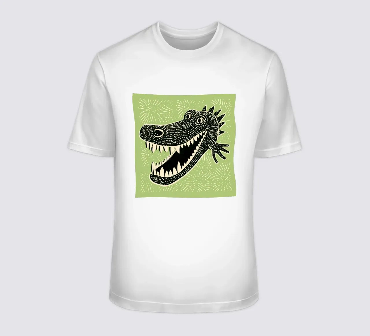 Coccodrillo verde t-shirt da Minimal Animal Art
