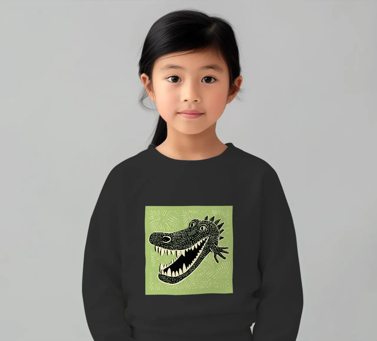 Coccodrillo verde felpa bambino da Minimal Animal Art