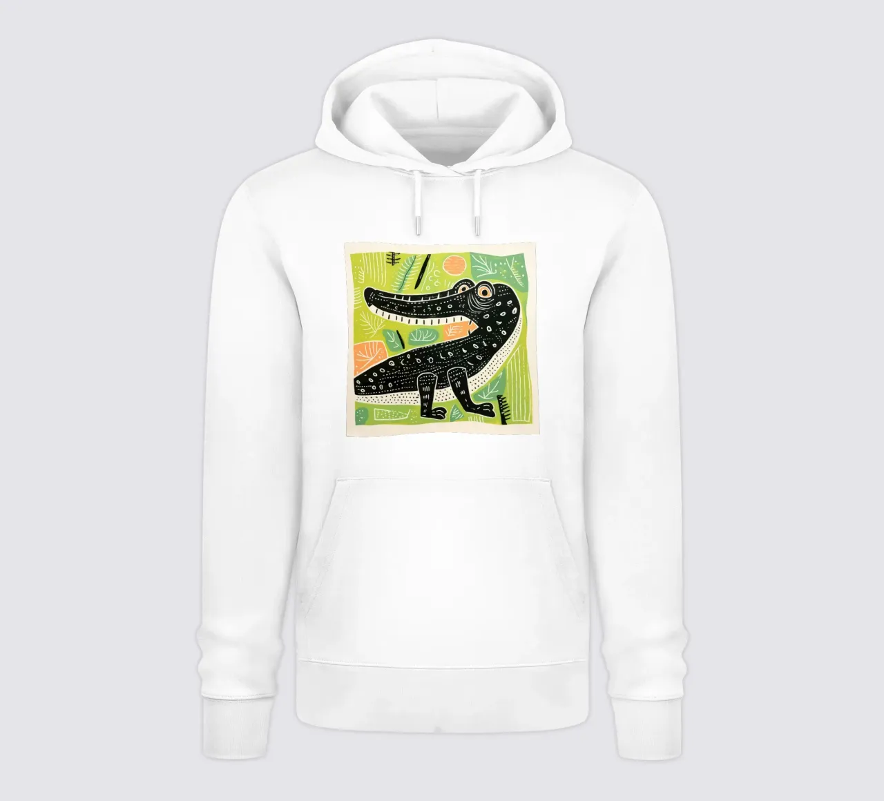 Grünes Krokodil 3 Hoodie von Minimal Animal Art