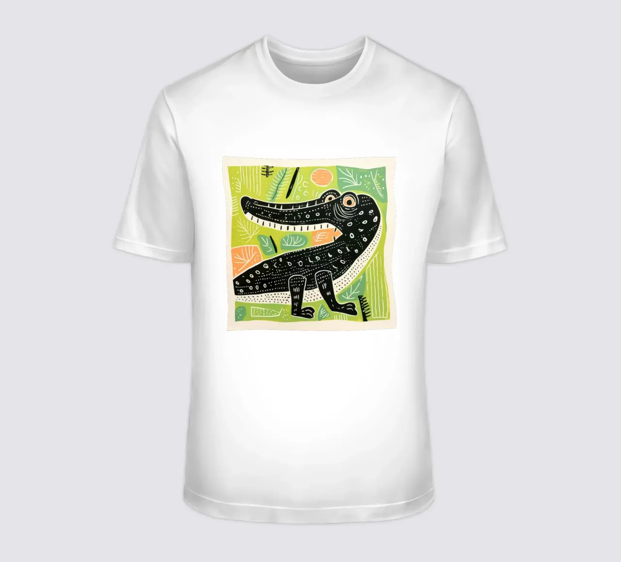 Coccodrillo verde 3 t-shirt da Minimal Animal Art