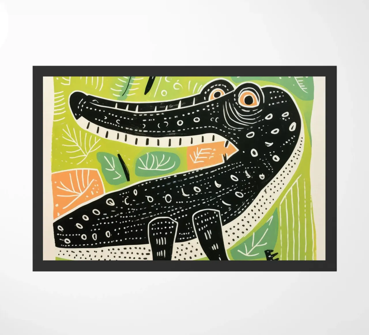 Coccodrillo verde 3 zerbino da Minimal Animal Art