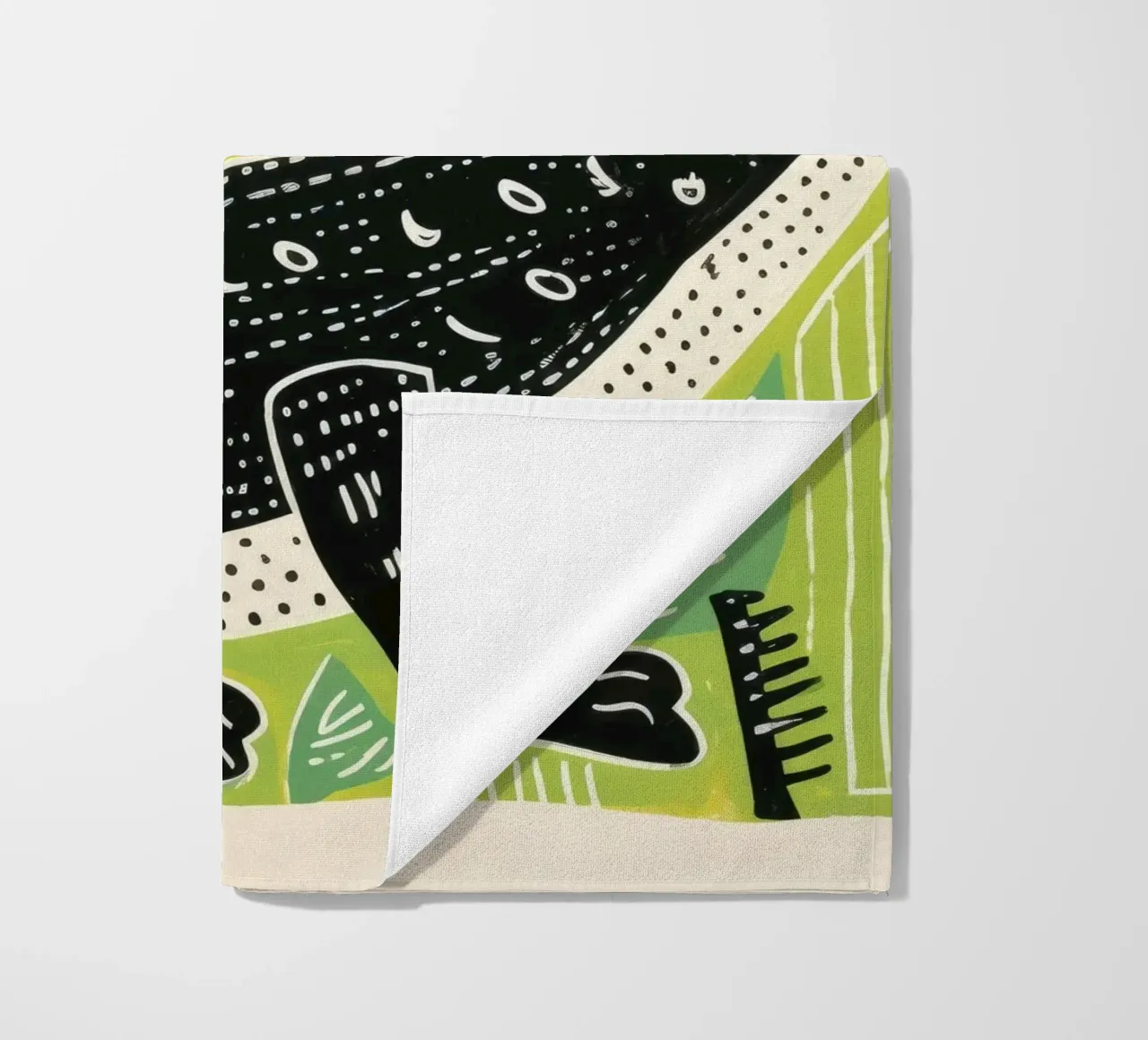 Coccodrillo verde 3 telo mare da Minimal Animal Art