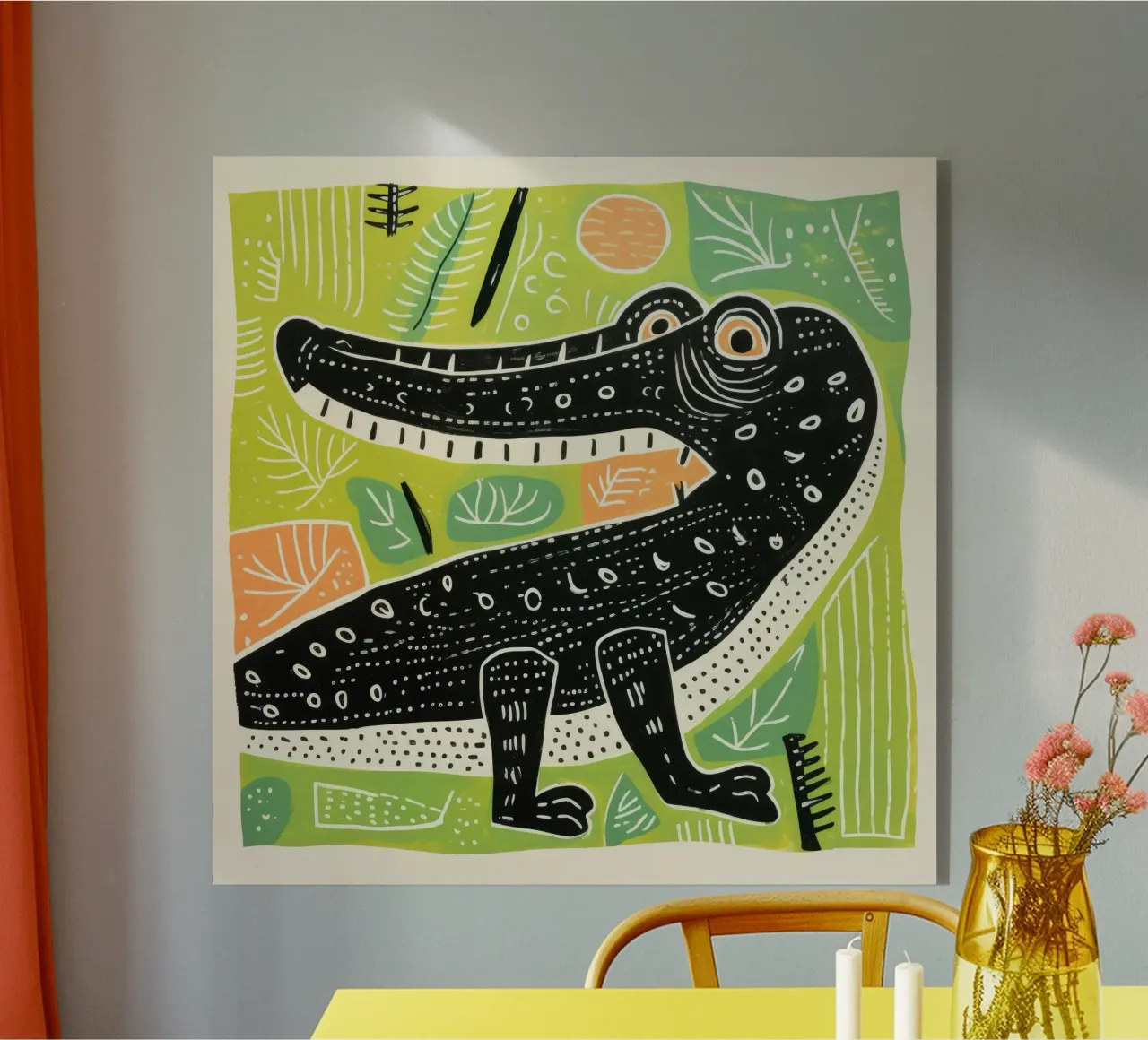 Coccodrillo verde 3 plexiglass da Minimal Animal Art