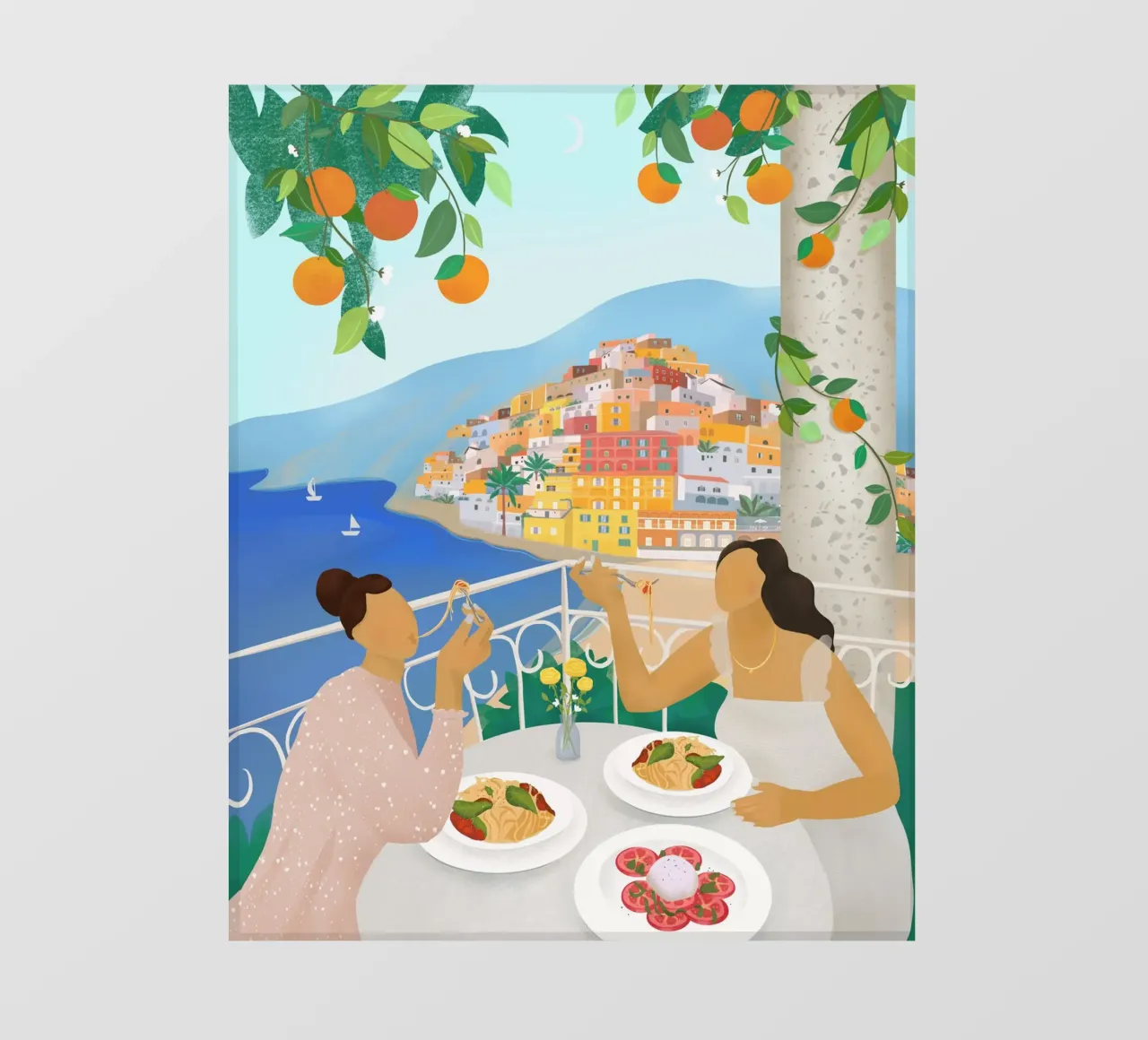 Girls in Positano pellicola backlit da PetrArts