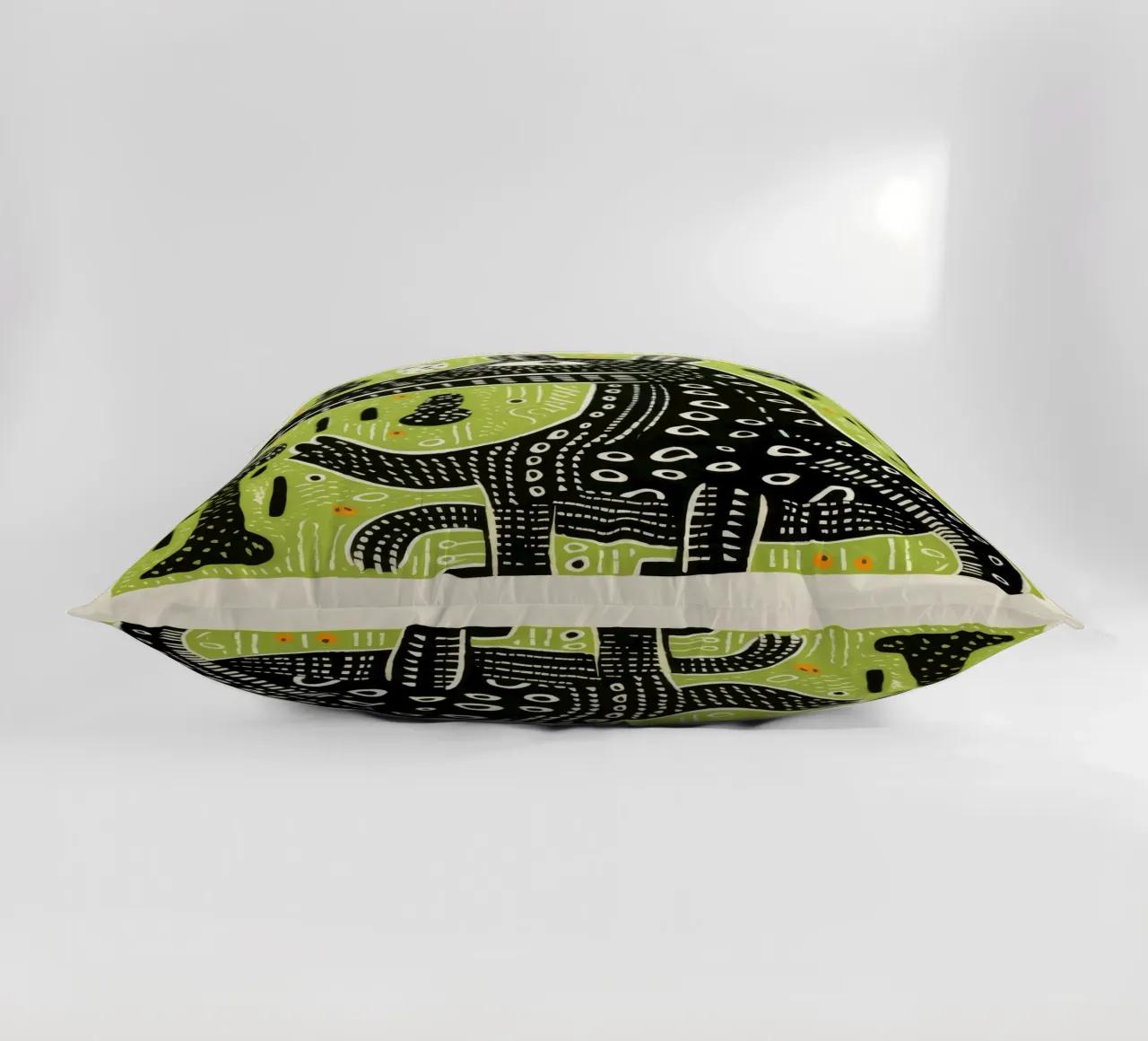 Coccodrillo verde cuscino da Minimal Animal Art