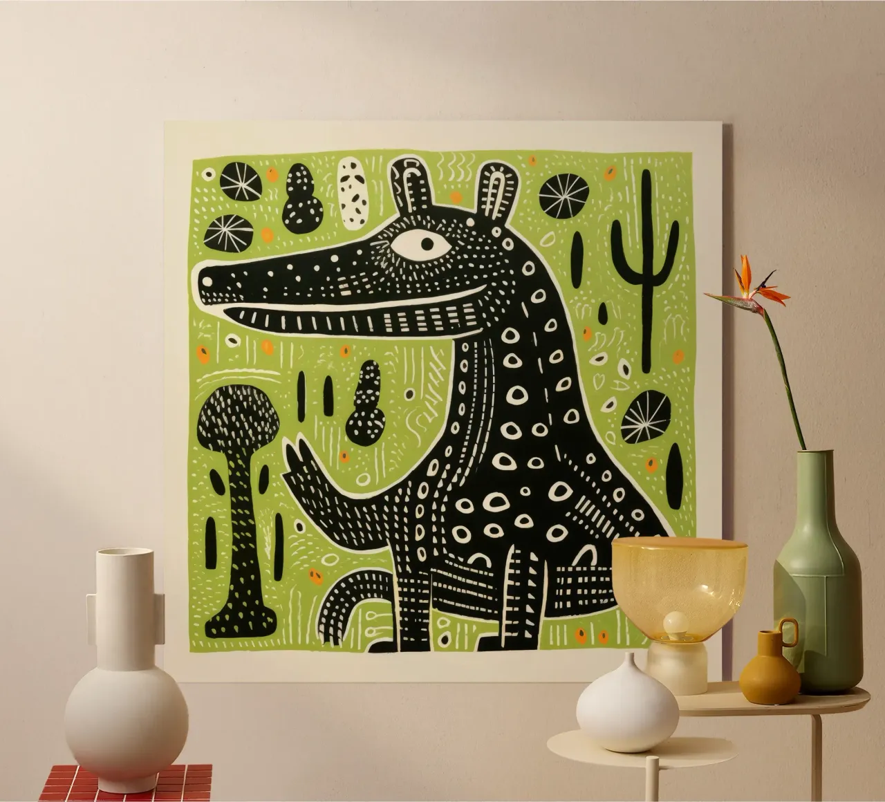 Coccodrillo verde plexiglass da Minimal Animal Art