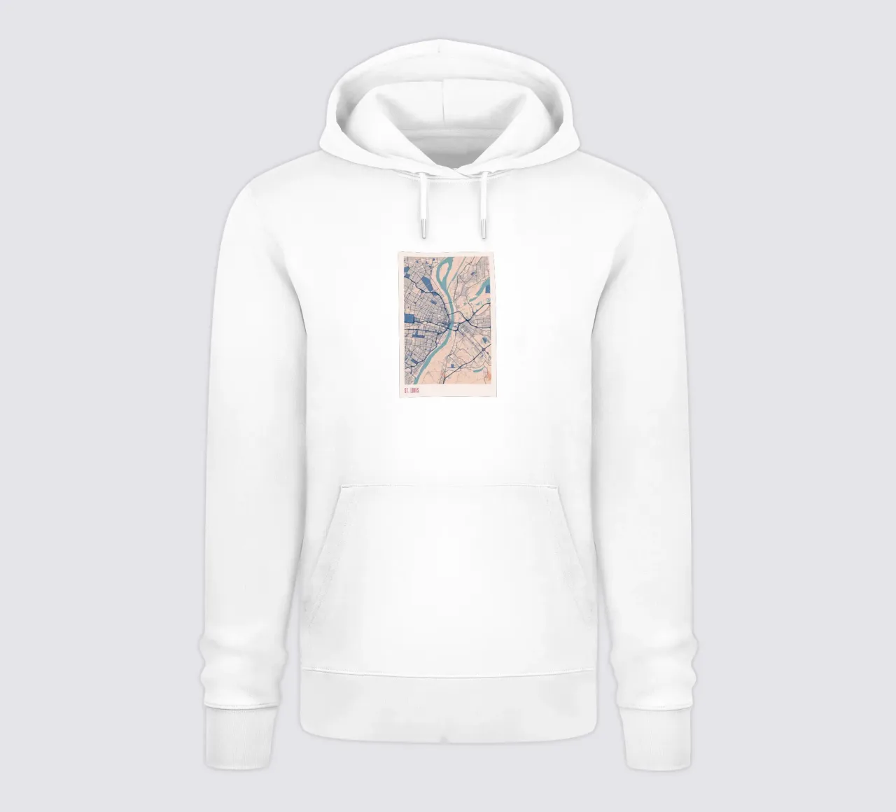 St. Louis in beige e blu felpa con cappuccio da MOOODZART