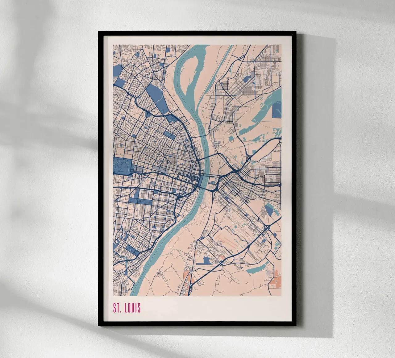 St. Louis in beige e blu carta hahnemühle da MOOODZART