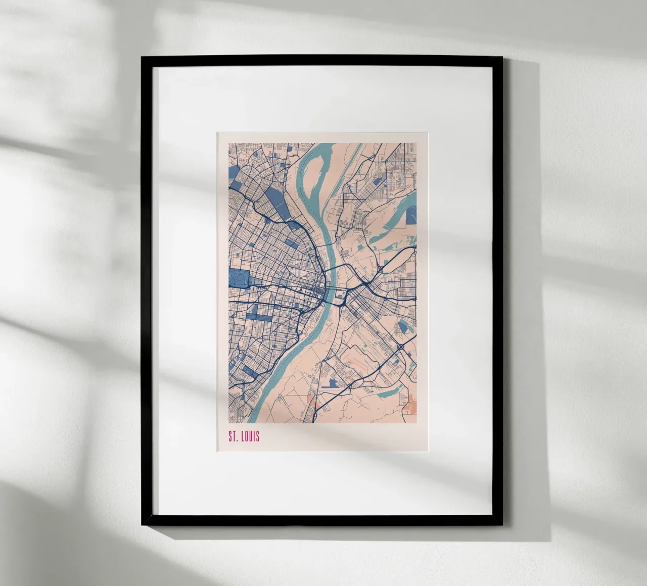 St. Louis in beige e blu carta hahnemühle da MOOODZART