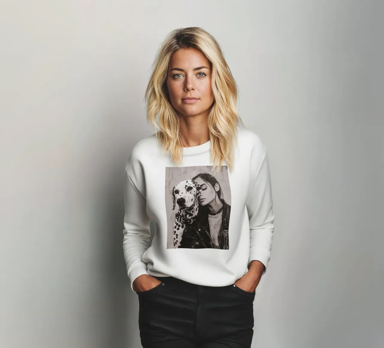 Mon chien et moi (n° 3) sweat de Katja Stehle Design