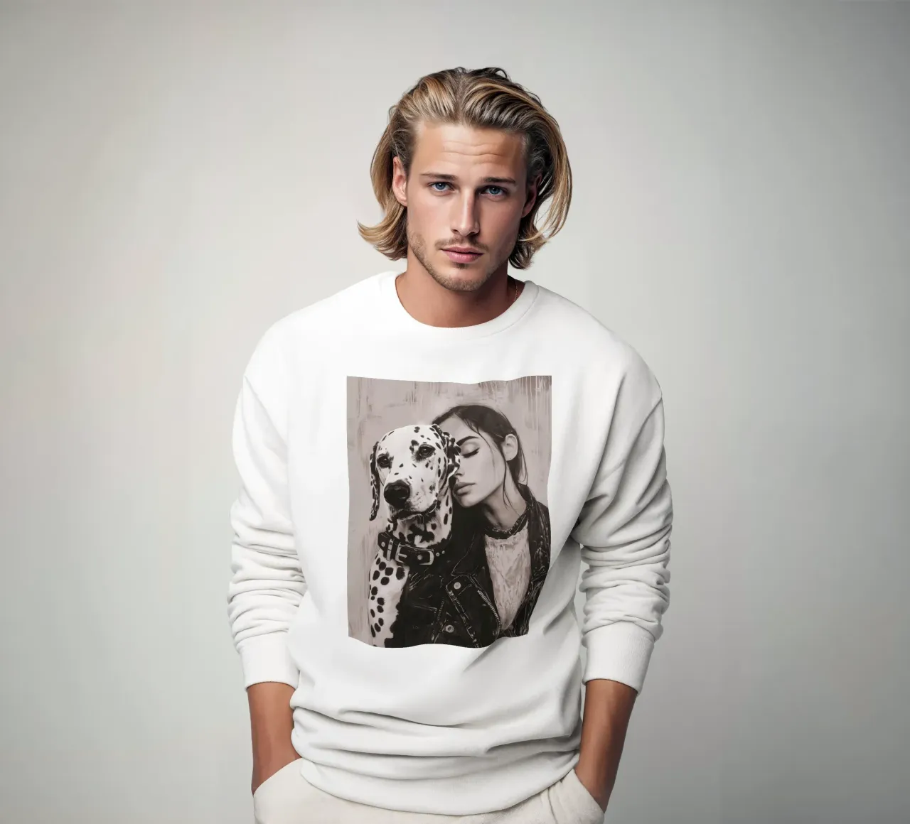 Mon chien et moi (n° 3) sweat de Katja Stehle Design
