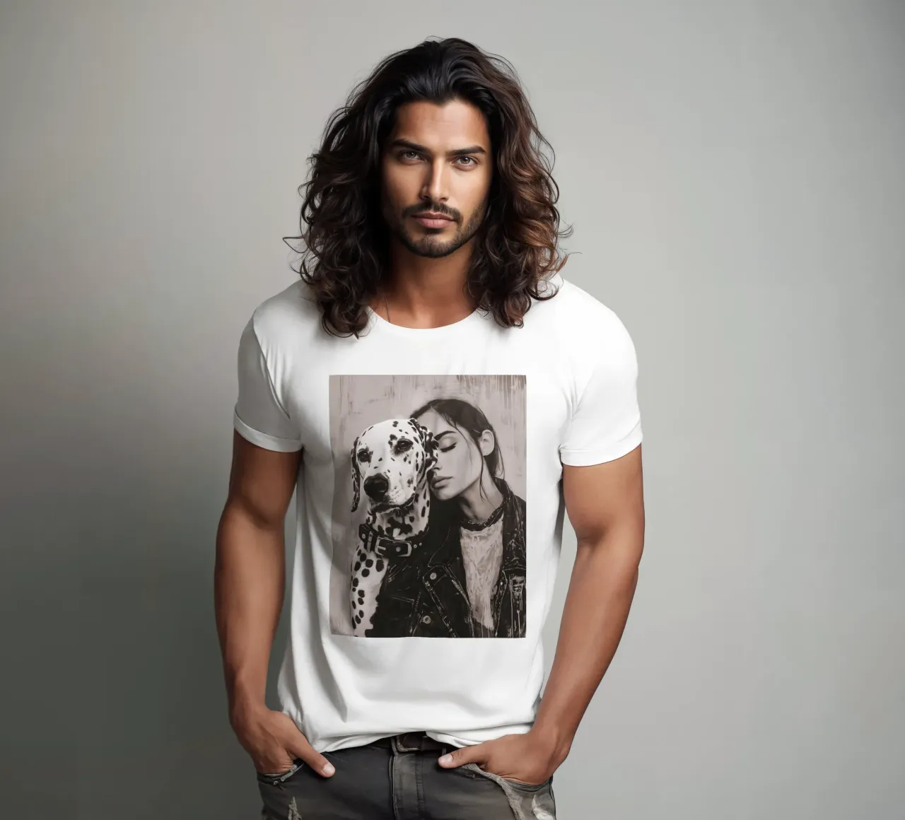 My dog and I (No. 3) t-shirt by Katja Stehle Design