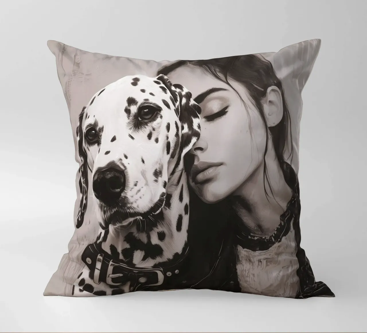 Mein Hund und ich (Nr. 3) Kissen von Katja Stehle Design