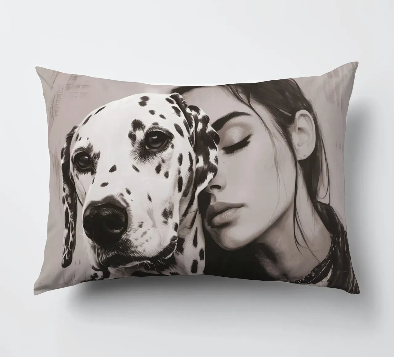 Mein Hund und ich (Nr. 3) Kissen von Katja Stehle Design