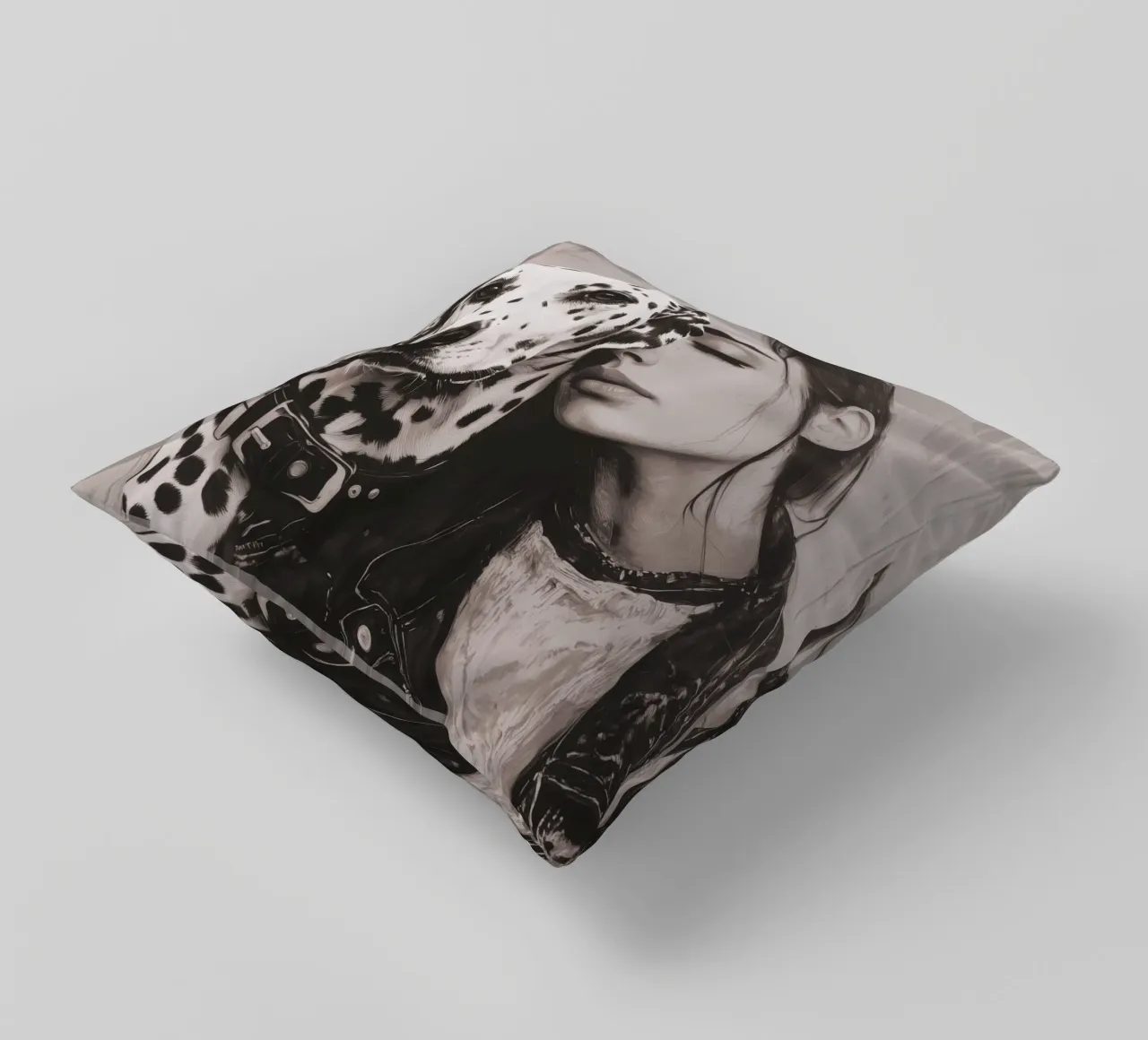 Mein Hund und ich (Nr. 3) Kissen von Katja Stehle Design