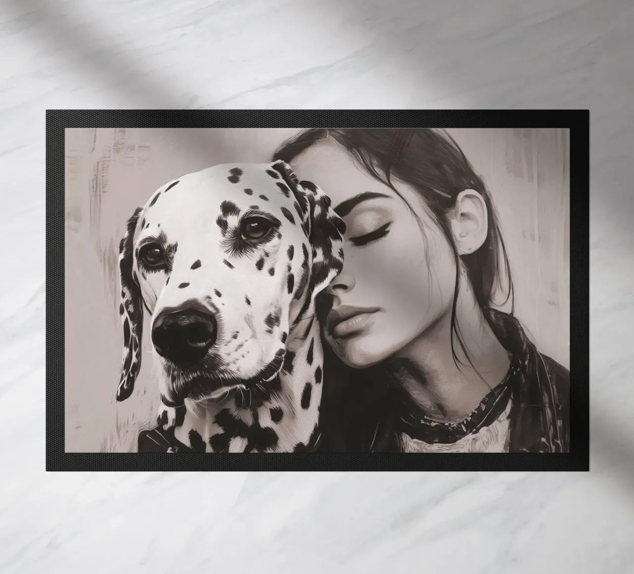 Io e il mio cane (n. 3) zerbino da Katja Stehle Design