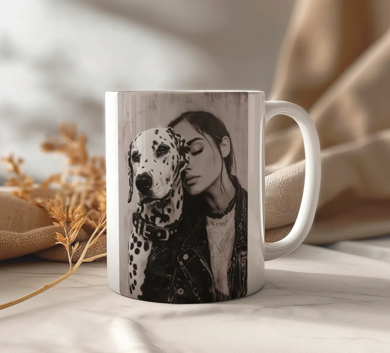 Mon chien et moi (n° 3) mug en céramique de Katja Stehle Design