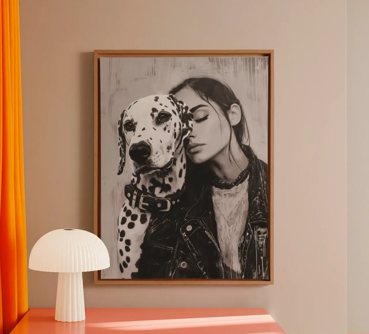 My dog and I (No. 3) canvas by Katja Stehle Design