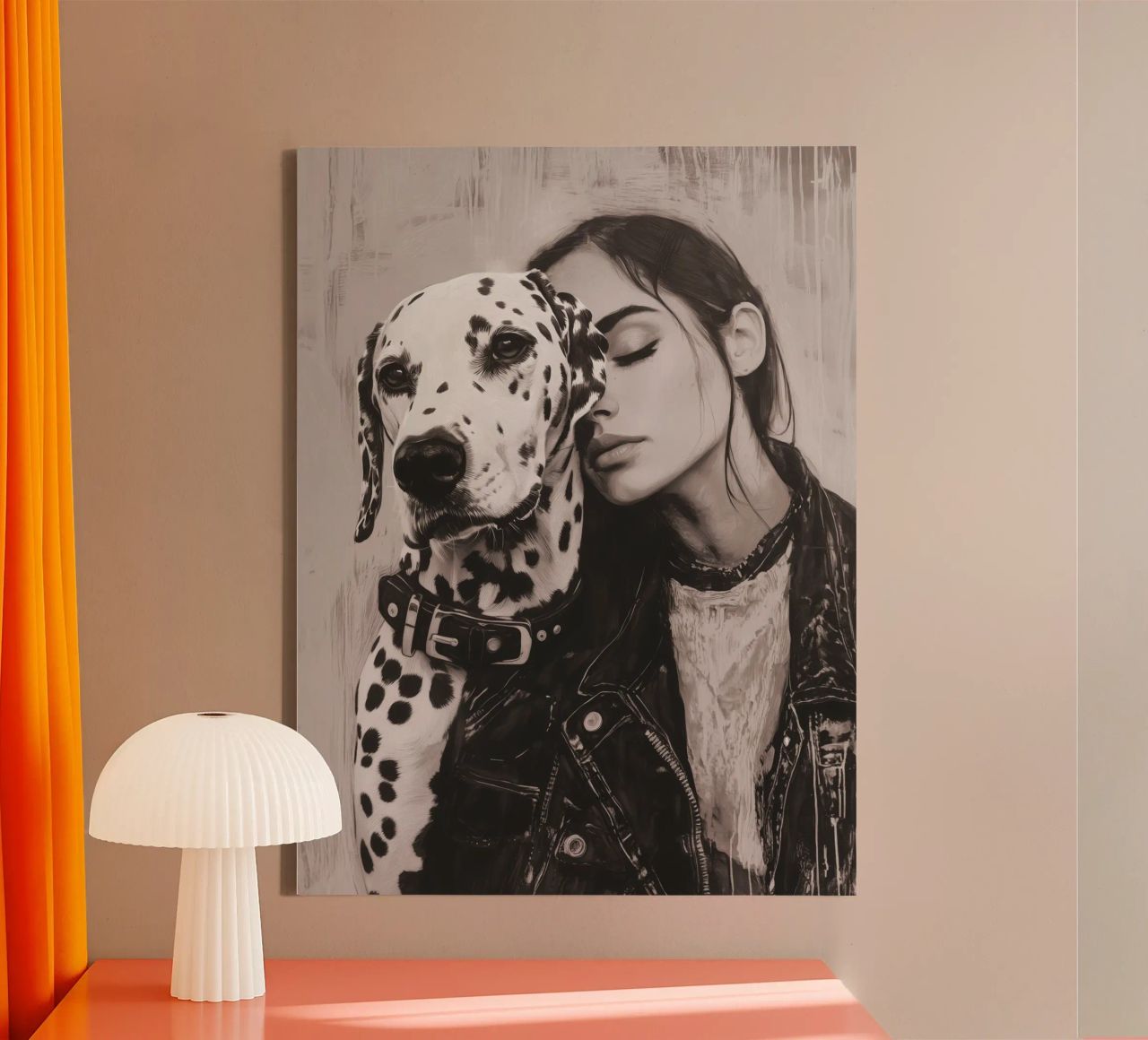 My dog and I (No. 3) canvas by Katja Stehle Design
