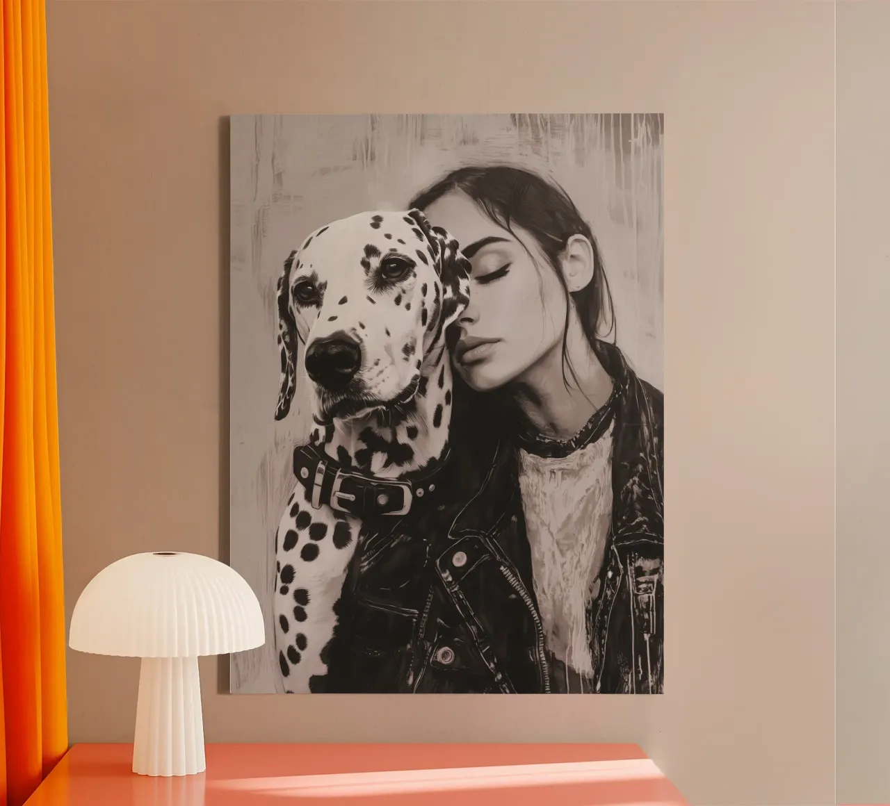 My dog and I (No. 3) canvas by Katja Stehle Design