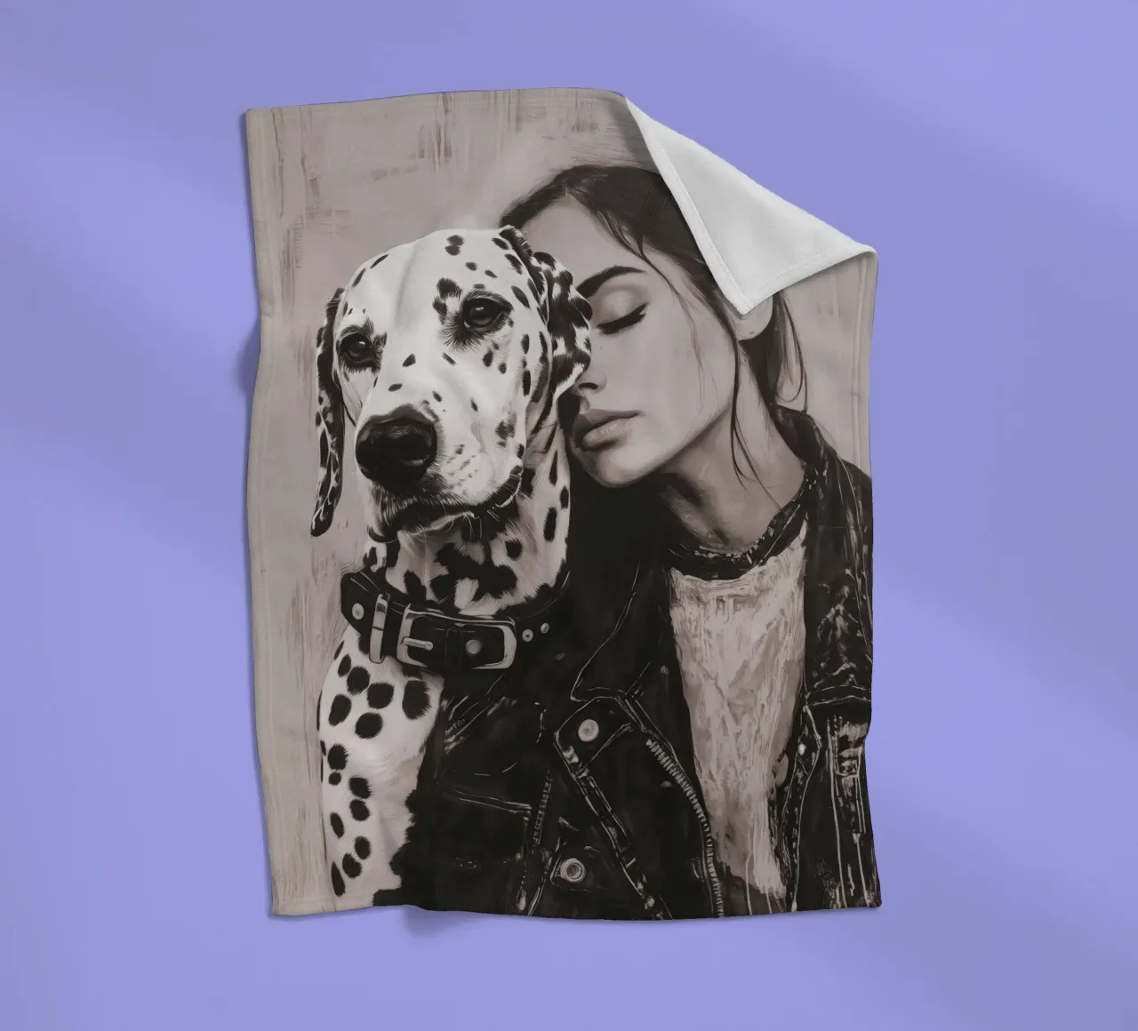 Io e il mio cane (n. 3) coperta in pile da Katja Stehle Design