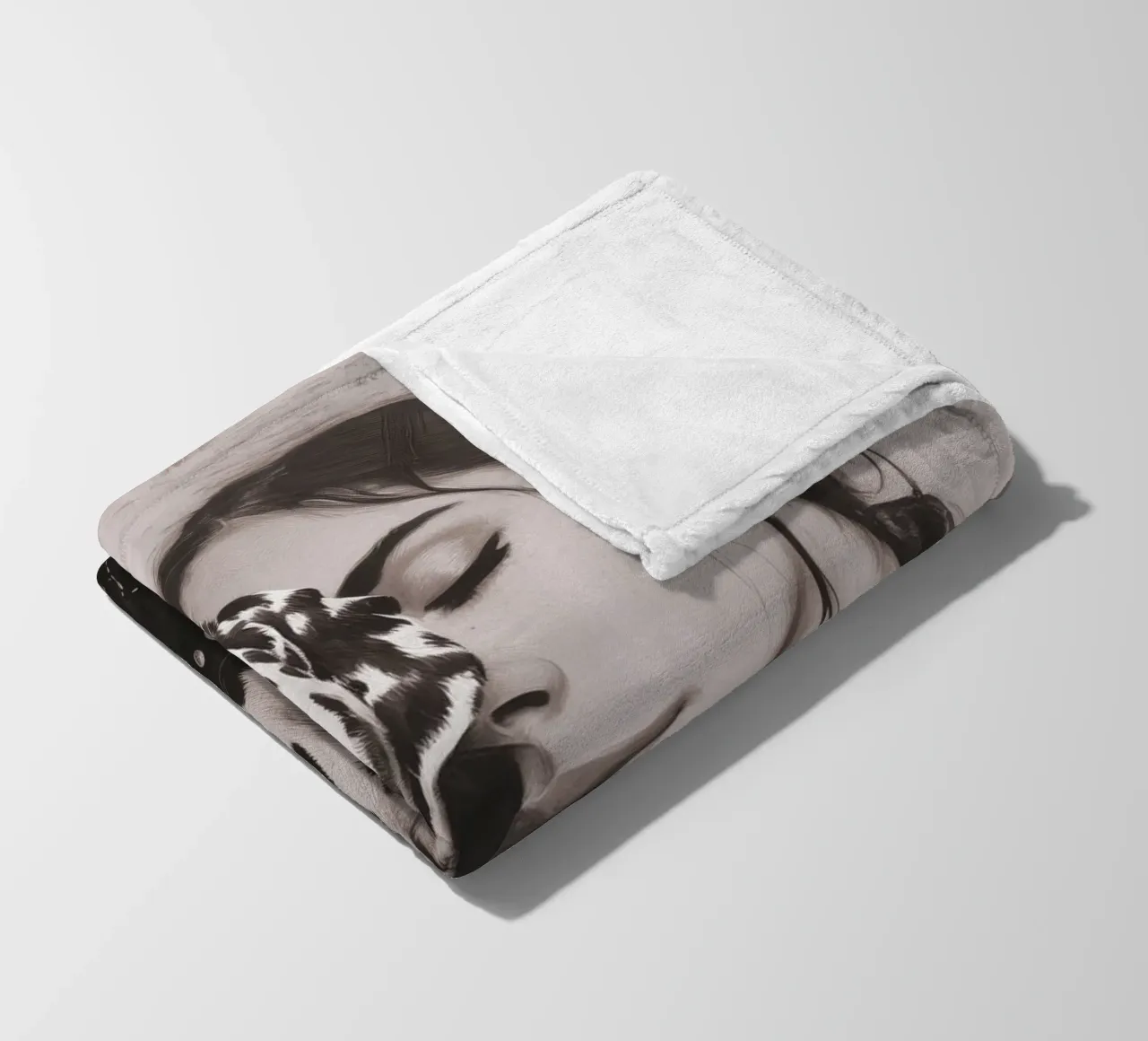 Io e il mio cane (n. 3) coperta in pile da Katja Stehle Design