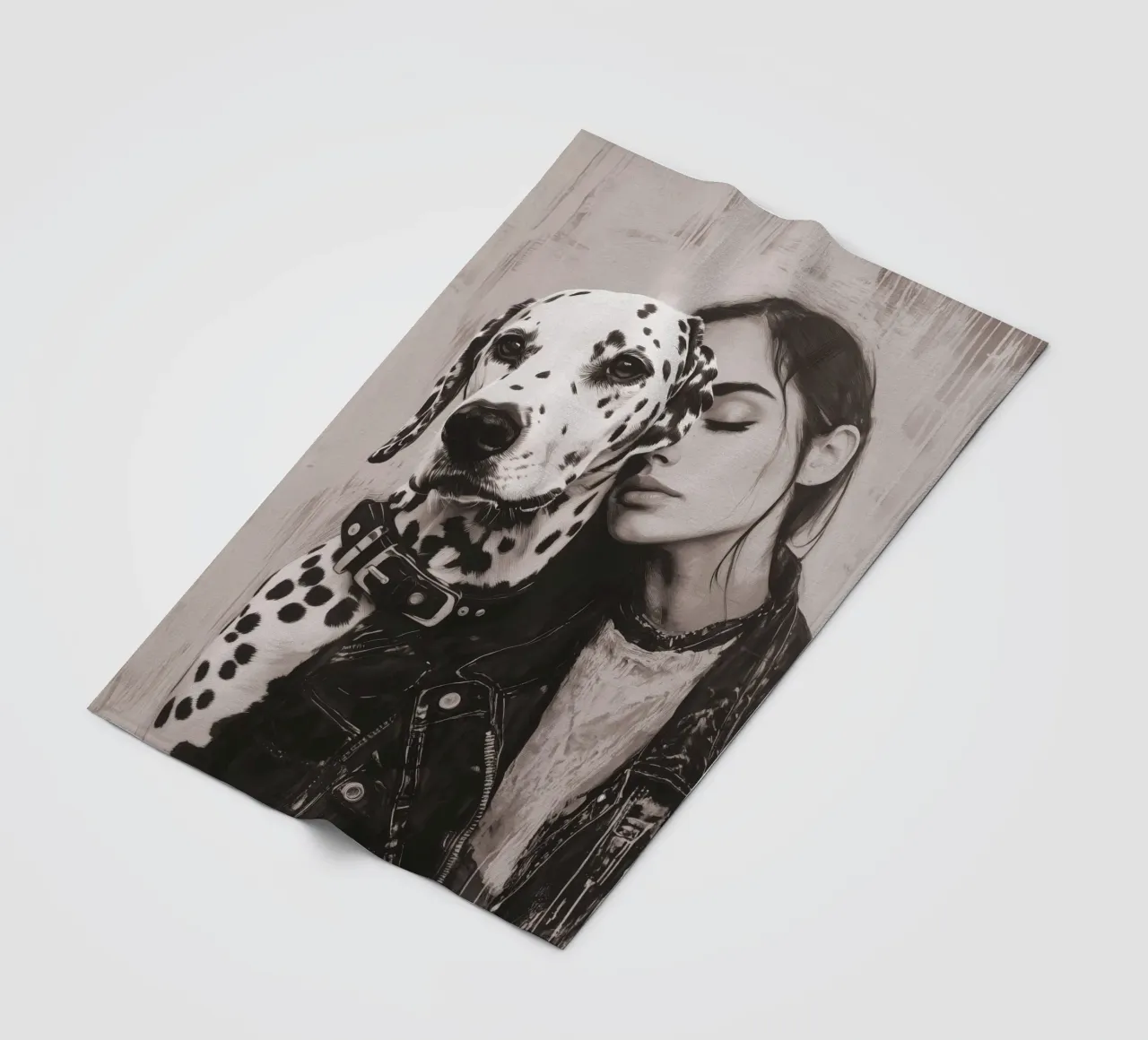 Io e il mio cane (n. 3) coperta in pile da Katja Stehle Design