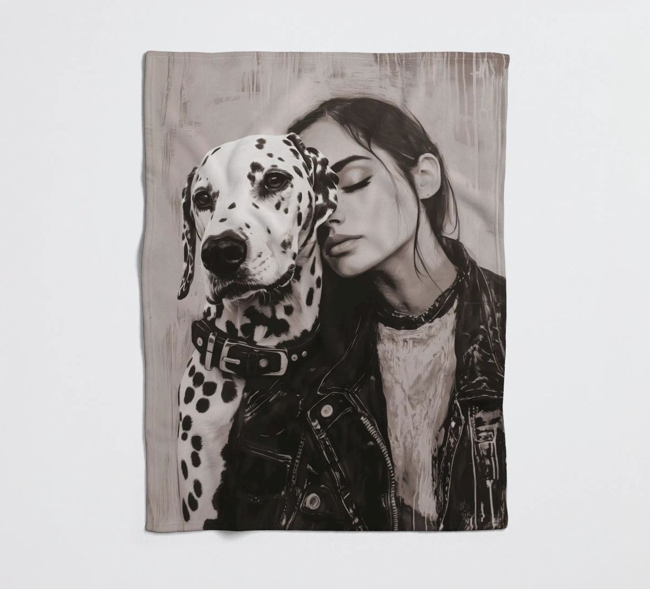 Io e il mio cane (n. 3) coperta in pile da Katja Stehle Design