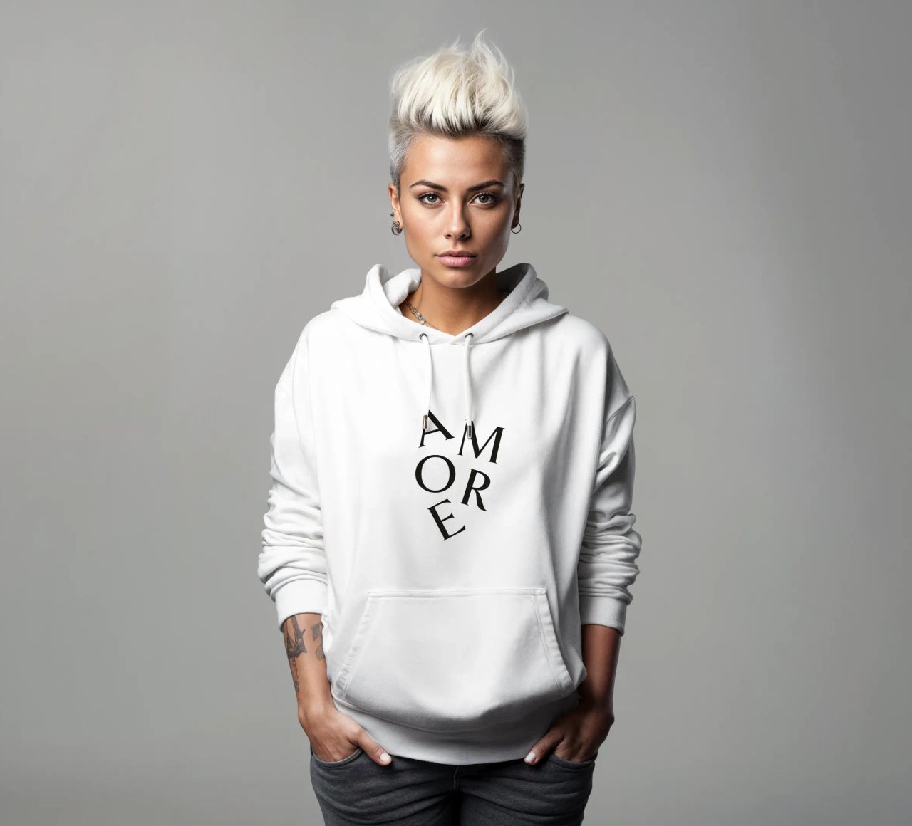 AMORE felpa con cappuccio da Katja Stehle Design