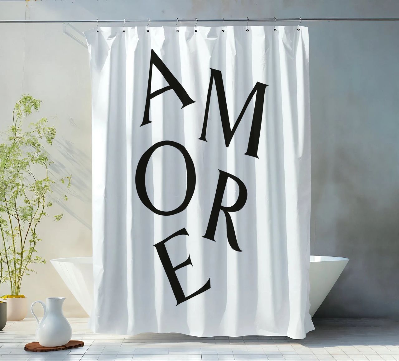 AMORE tenda da doccia da Katja Stehle Design
