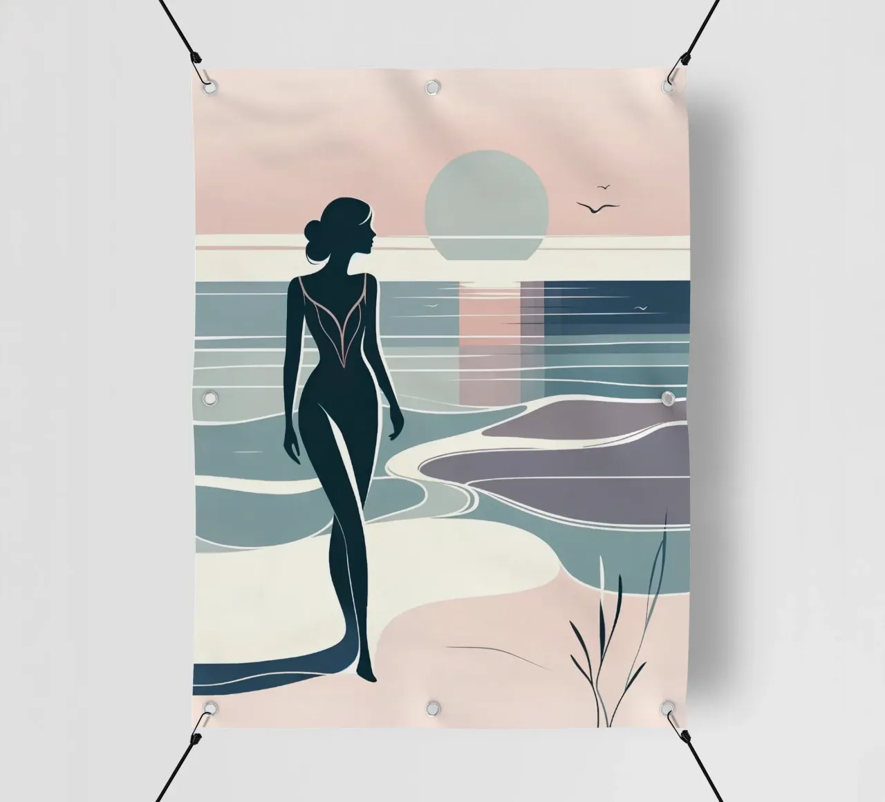 silhouette woman telo in pvc da saimo