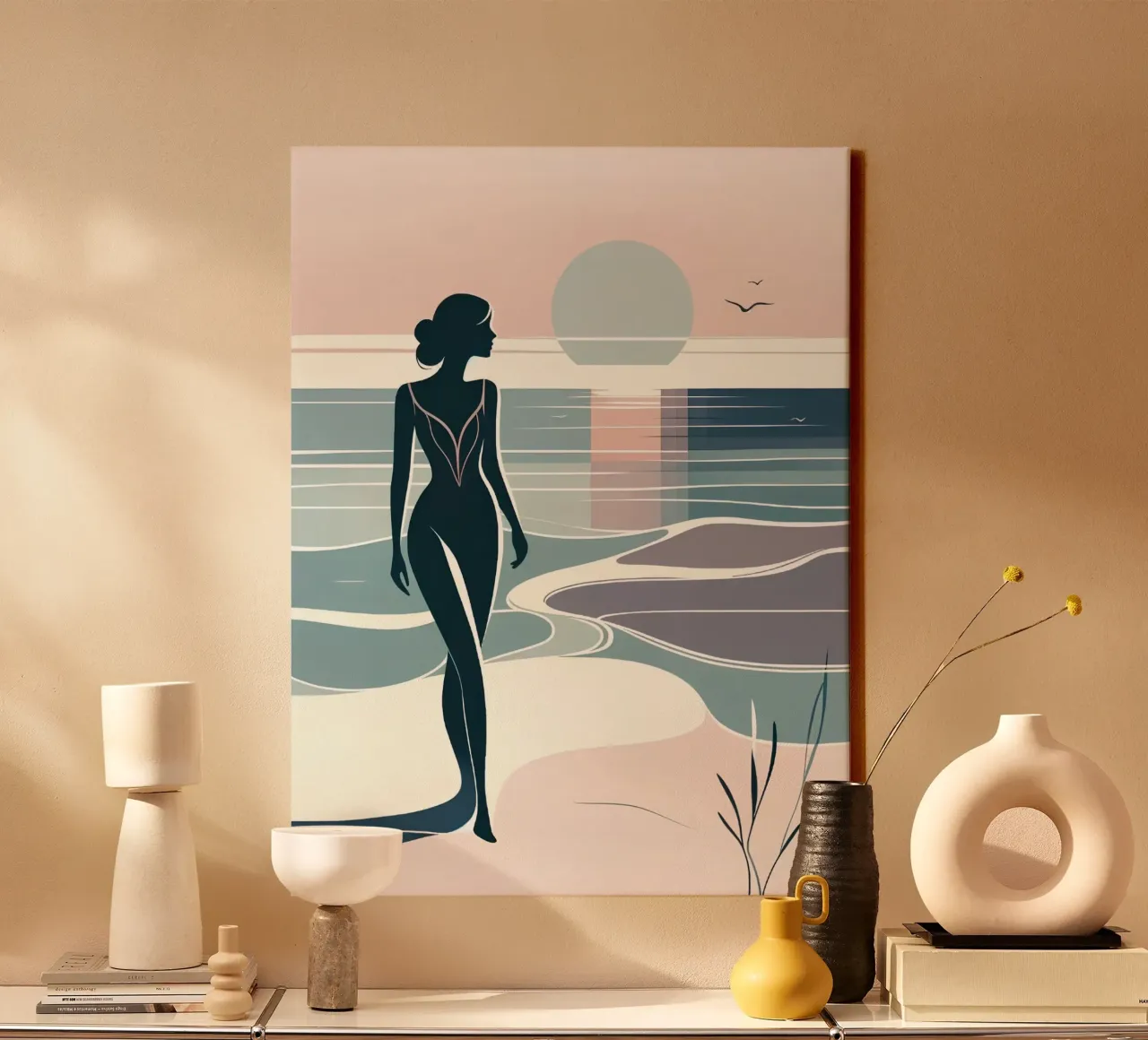 silhouette woman tela da saimo