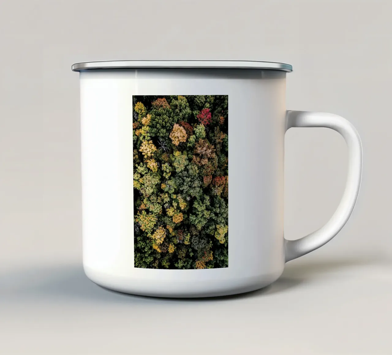 Tones of Autumn Emaille Tasse von Airpixels