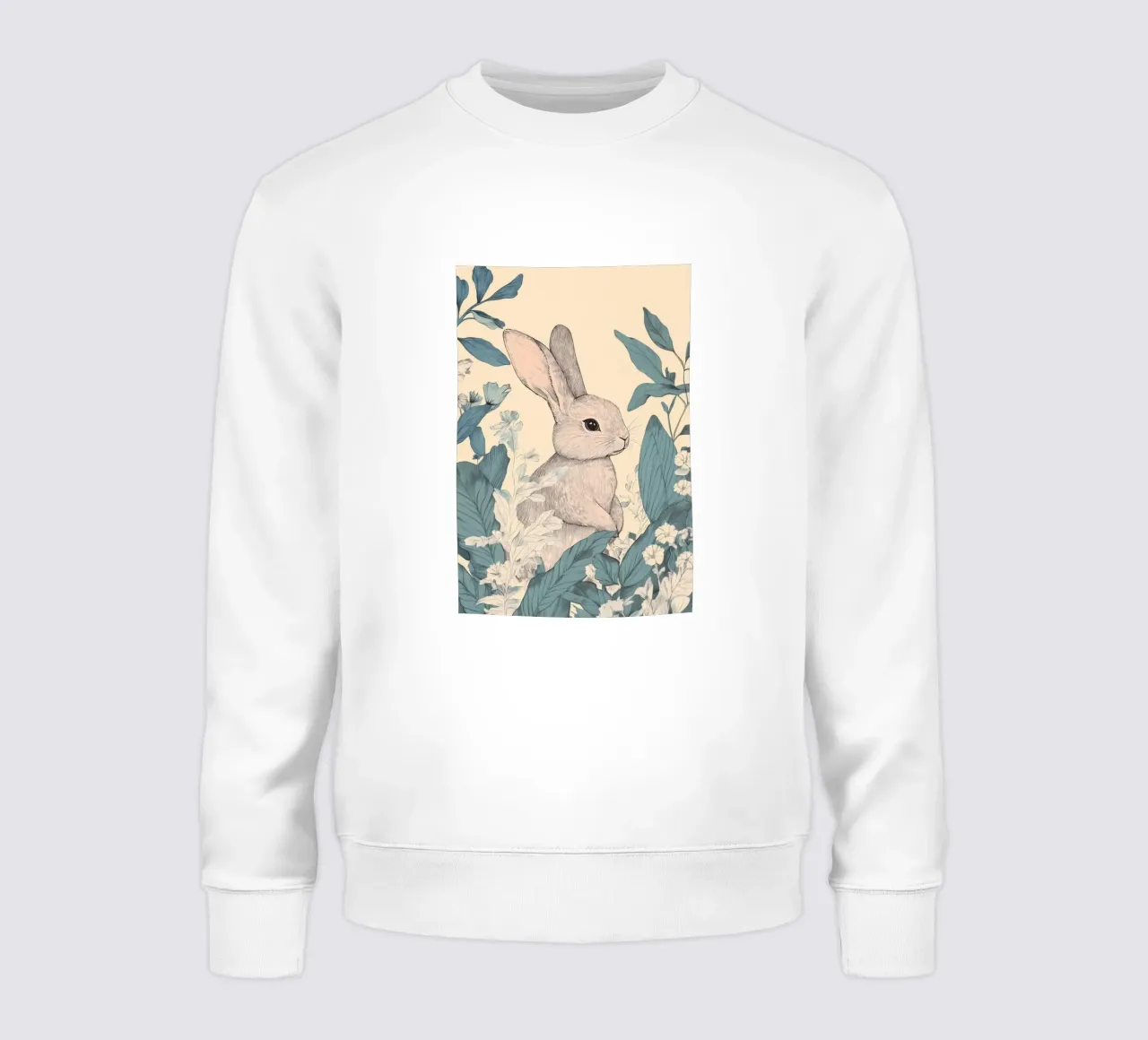 Le lapin dans la jungle sweat de Melloi Art Print