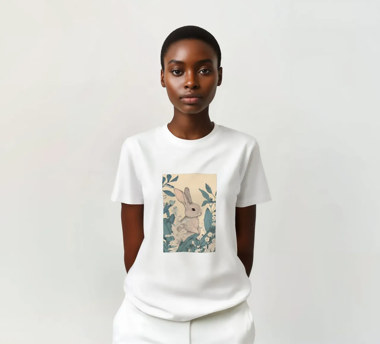 Conejo en la jungla camiseta de Melloi Art Print