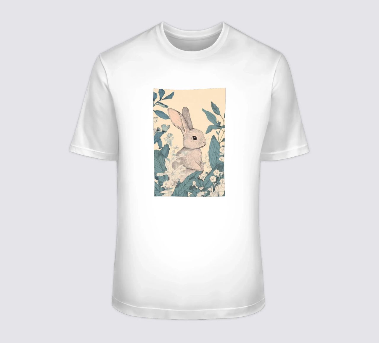 Rabbit in the Jungle t-shirt by Melloi Art Print