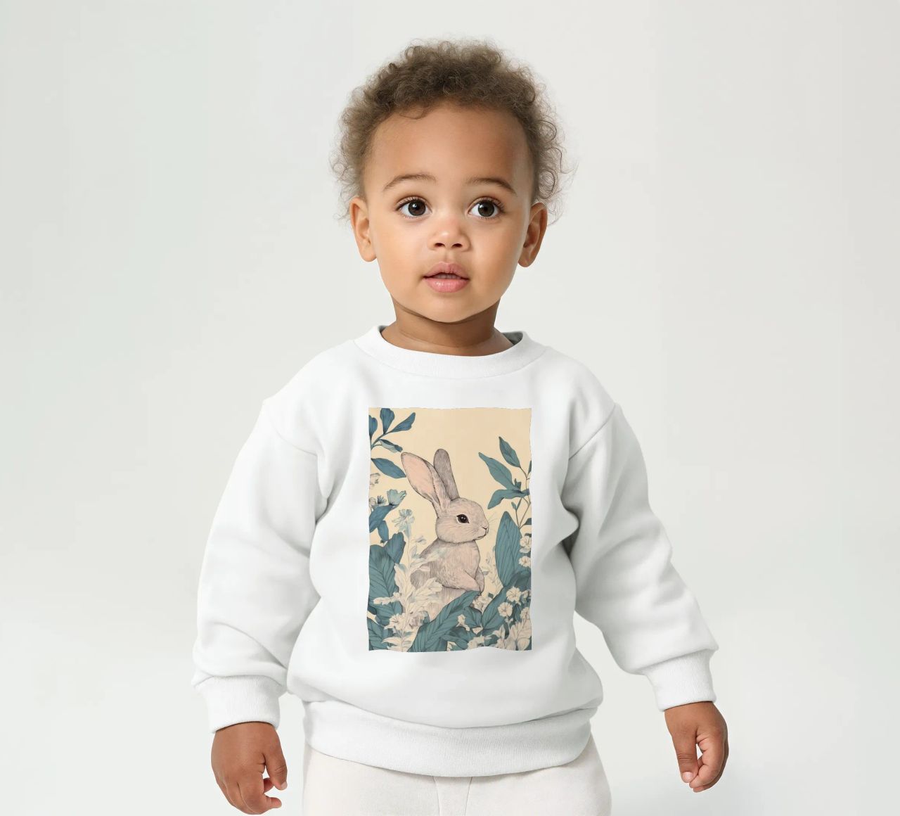 Rabbit in the Jungle baby sweatshirt by Melloi Art Print