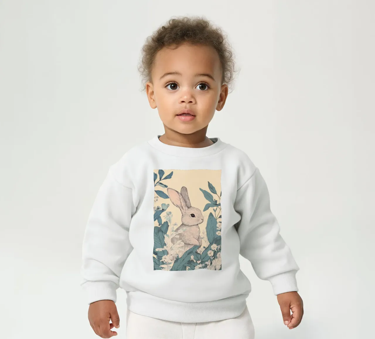 Coniglio nella giungla felpa neonato da Melloi Art Print