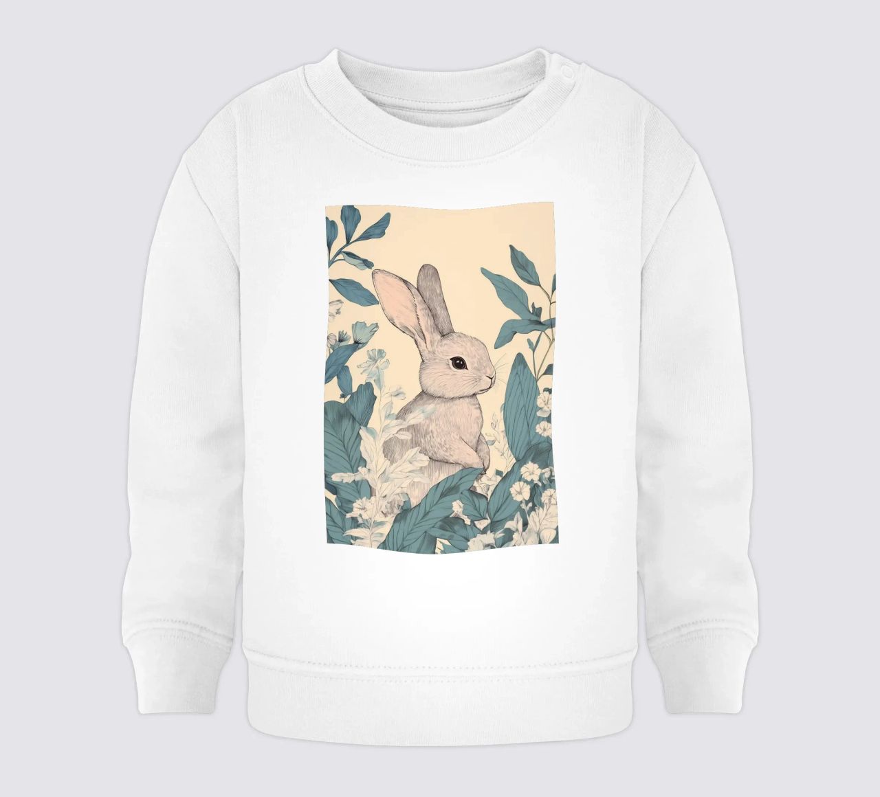 Rabbit in the Jungle baby sweatshirt by Melloi Art Print